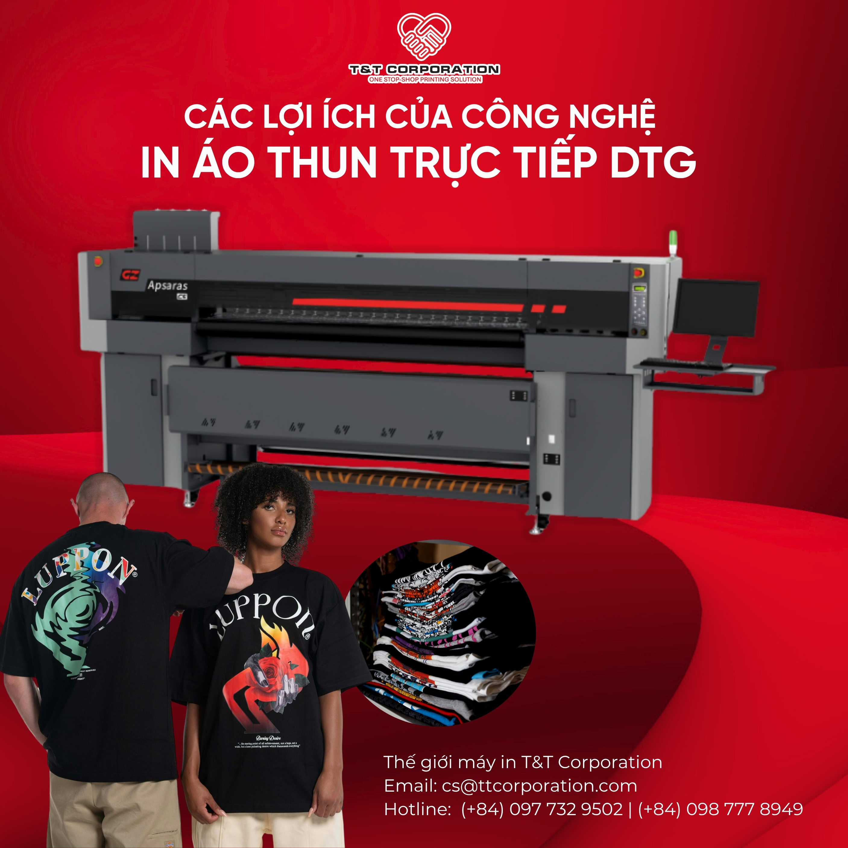 Các lợi ích của công nghệ in áo thun trực tiếp DTG